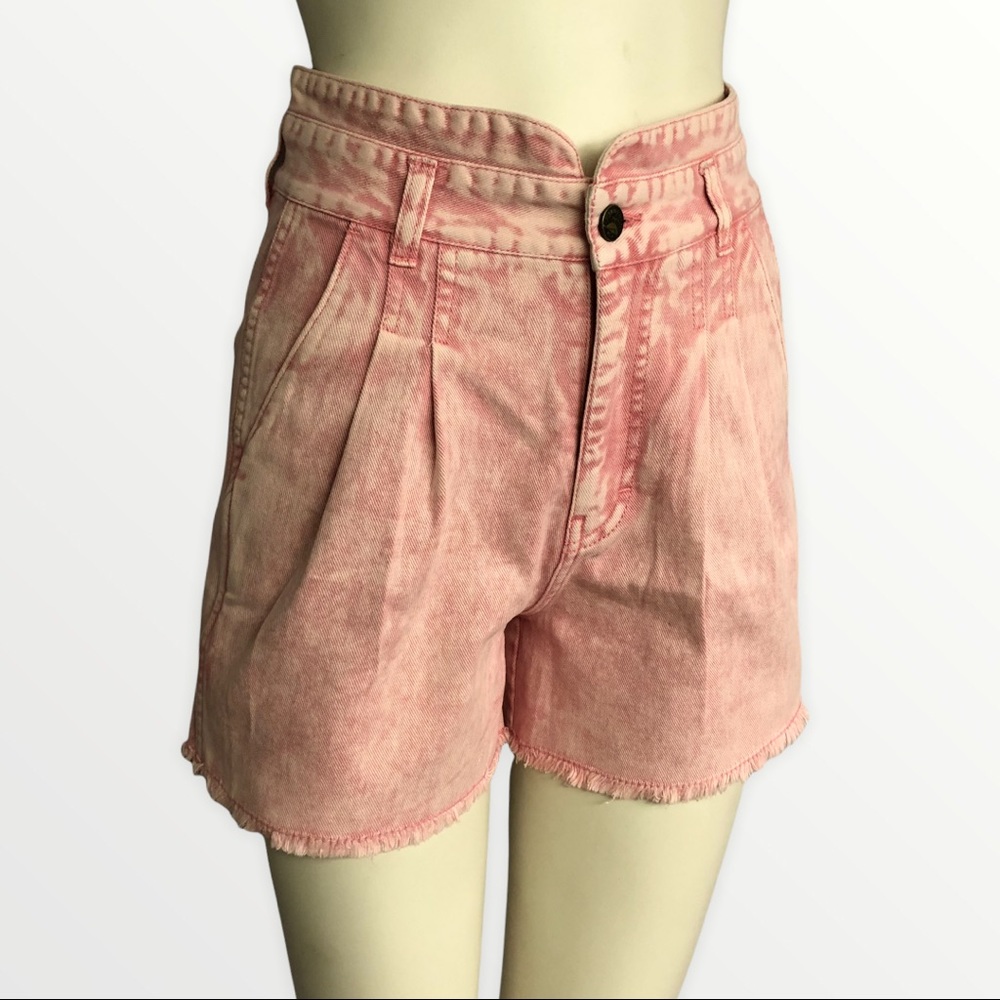 Faherty Pink High Waisted Rikki Shorts Size 24 - Picture 5 of 6